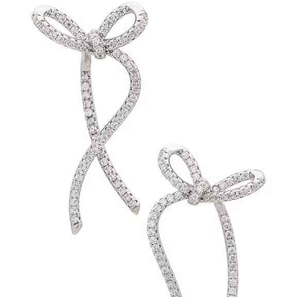 Shashi Crystal Bow Earrings 58$